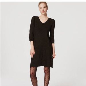 LOFT V-Neck Swing Sweater Dress